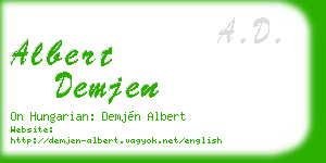 albert demjen business card